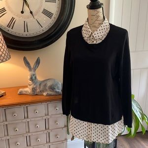 Adrianna Papell black sweater.